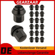 Radmuttern Kegelbund Mutter M12x1,5 SW19 Passt für Ford Mondeo Alufelgen Schwarz