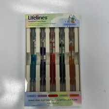 Lifelines Scented Lava Pens 5 Pack Colored Gel Pens Flowing Ink Aromatherapy NEW