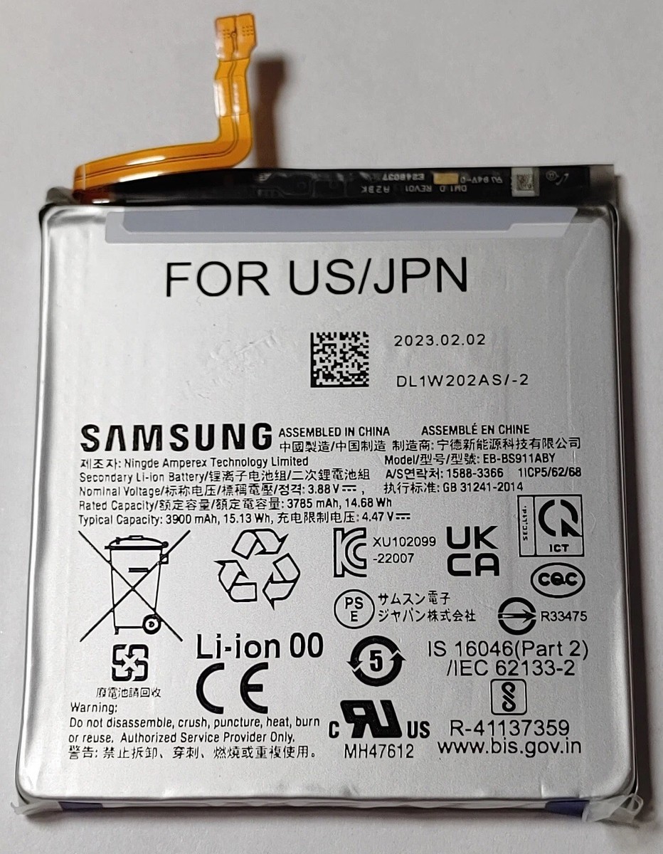 s23　906050 OEM Original Samsung Galaxy S23 5G SM-S911 EB-BS911ABY 3900mAh