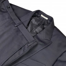 Giorgio Armani Collezioni Men's G-Line Suit Navy Polka-Dot   48R US  38x28