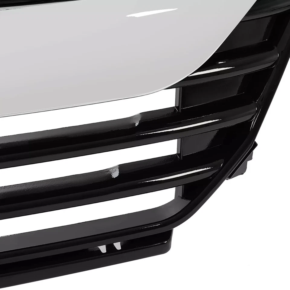 Parrilla superior delantera para Honda Odyssey 2018-2021 + moldeado de párpados de faros cromados Foto 4 de 4