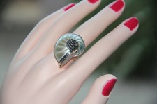 Prapen Jewelry Artifacts Sterling Silver Pearl Nautilus Shell Ring