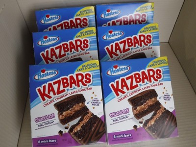 (6 Box's X8 Mini Bars Ea) Hostess Kazbars Chocolate Cocoa Creamy Crunchy Layer