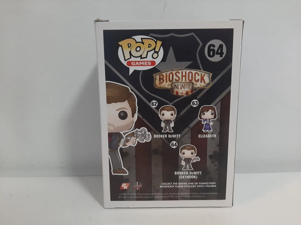 Funko Pop Vinyl Figure - Bioshock - Booker DeWitt (Skyhook) # 64 - Image 3 of 4