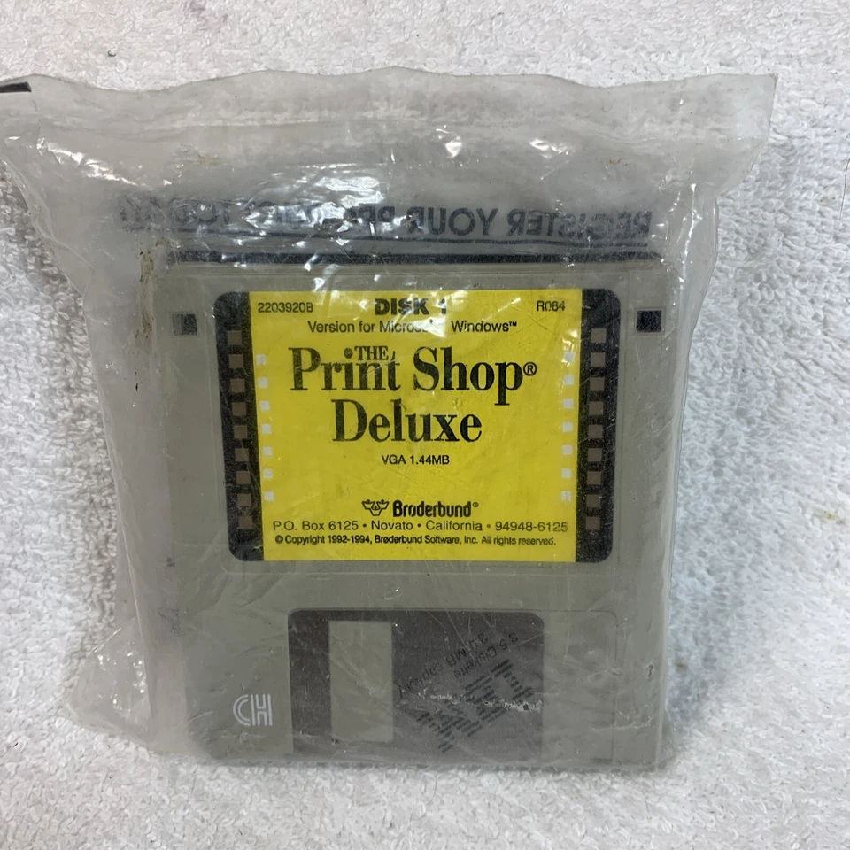 Vintage 1994 IBM Broderbund The Print Shop 1.44 3.5" Diskettes for Windows New - Image 3 of 4