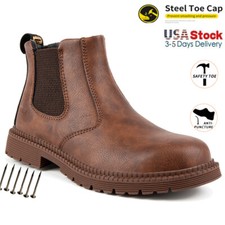 Men's Steel Toe waterproof Boots Lightweight Safety Construction Welding Shoes