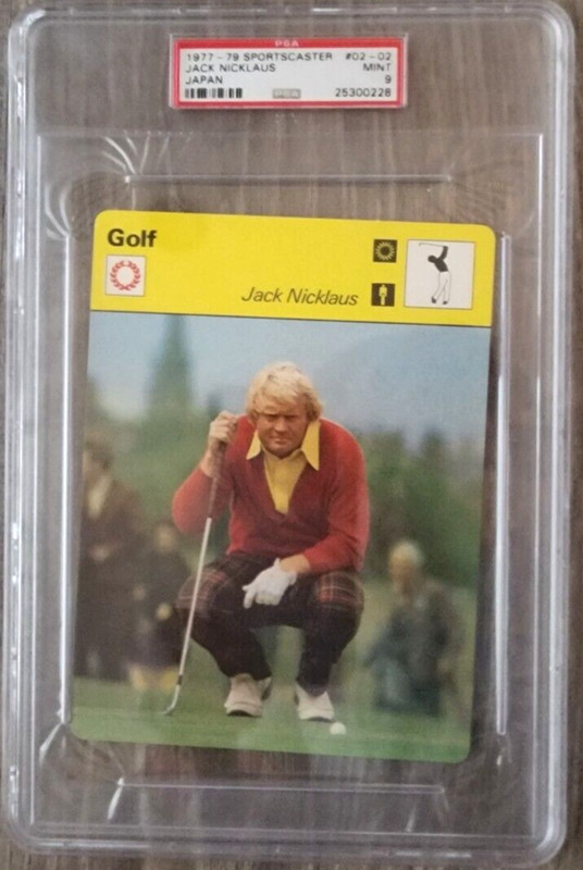 1977 - 79 Sportscaster Japan 02-02 Jack Nicklaus PSA 9 MINT Only 1 Higher WOW