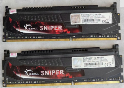 G.SKILL 2 x 8GB DDR3 2400 SNIPER F3-2400C11D-16GSR PC3-19200 Dsektop DIMM RAM