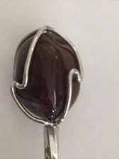 Vintage Souvenir Spoon Collectible Distrito Le Brasil Agate 5.5”