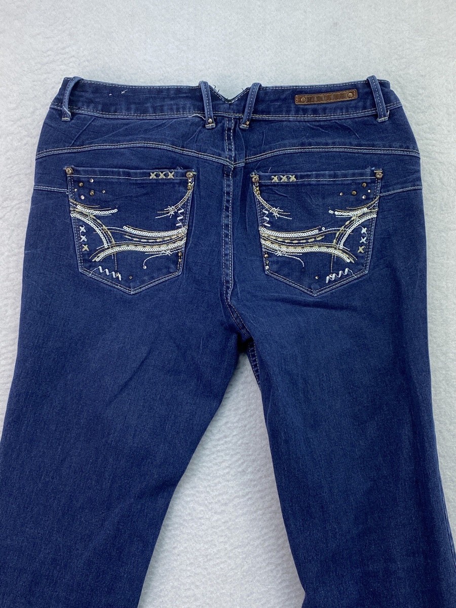 Rhythm In Blues Womens Size 6 Medium Wash Low Rise Bootcut Denim Jeans |  eBay