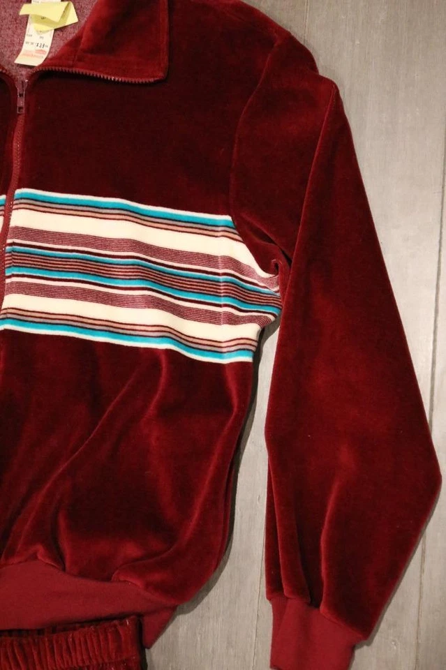 G1N con etiquetas SUDADERAS VINTAGE AÑOS 70 BI EBE HOMBRE TERCIOPELO CHÁNDAL CHAQUETA PANTALONES DEPORTIVOS Foto 4 de 4