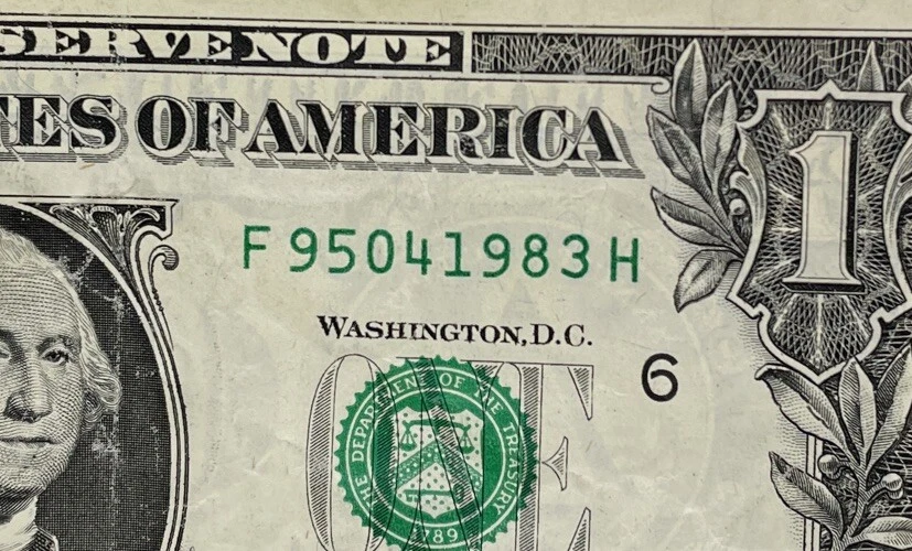 Birthday/Anniversary Dollar May 4 1983. Fancy Serial Number Circulated Note - Image 2 of 4