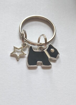 Wunderschöner Schlüsselanhänger ''Stern schwarzer Hund'' Bagcharm entzückend nützliches Geschenk  ️   