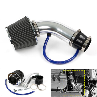 Automotive 3'' Universal Cold Air Intake Kit Induction Flow Pipe Kit Aluminium