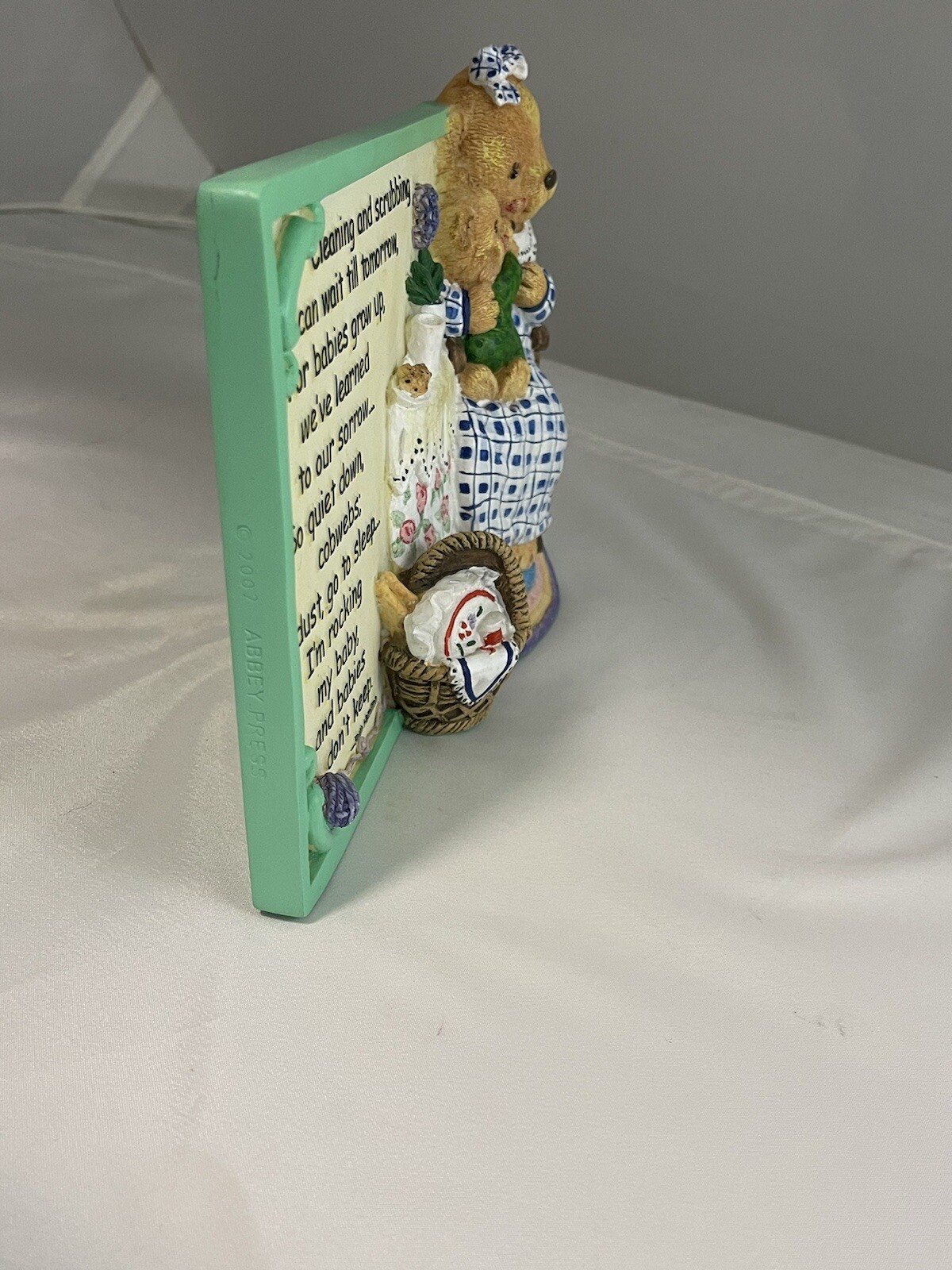 Bear Plaque Cleaning Scrubbing Poem Abbey Press Mom Grandma Baby Ruth Hamilton