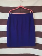 Talbots Purple 100% Wool Lined Pencil Straight Skirt Women's 18 USA Made