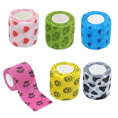Rolls Vet Wrap Cohesive Bandages,Dog Bandage Pet Dogs Leg/Ear
