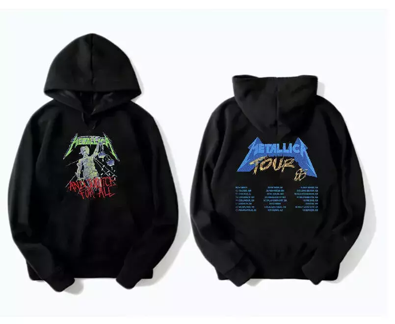 1988 Metallica And Justice For All Tour Hoodie Vintage Unisex Cotton - NEW