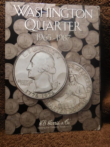 H.E. Harris Coin Folder For US Washington Quarters 1965-1987