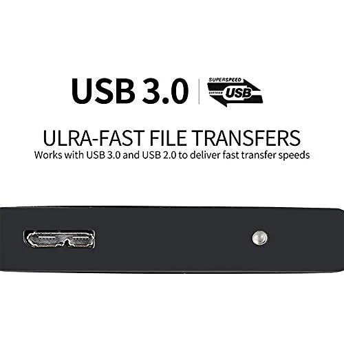 Disco duro externo HDD 2TB / 1TB / 500GB / 250GB 2.5 pulgadas Metal Portátil USB... Foto 4 de 4