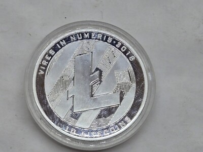 Collectible Creative Coin Gift Litecoin Vires in Numeris Medallion Silver Plated