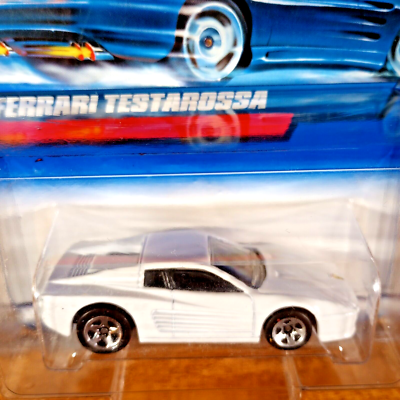 Hot Wheels White Ferrari Testarossa 1:64 Scale Diecast Car - 2000 Model, Collectible