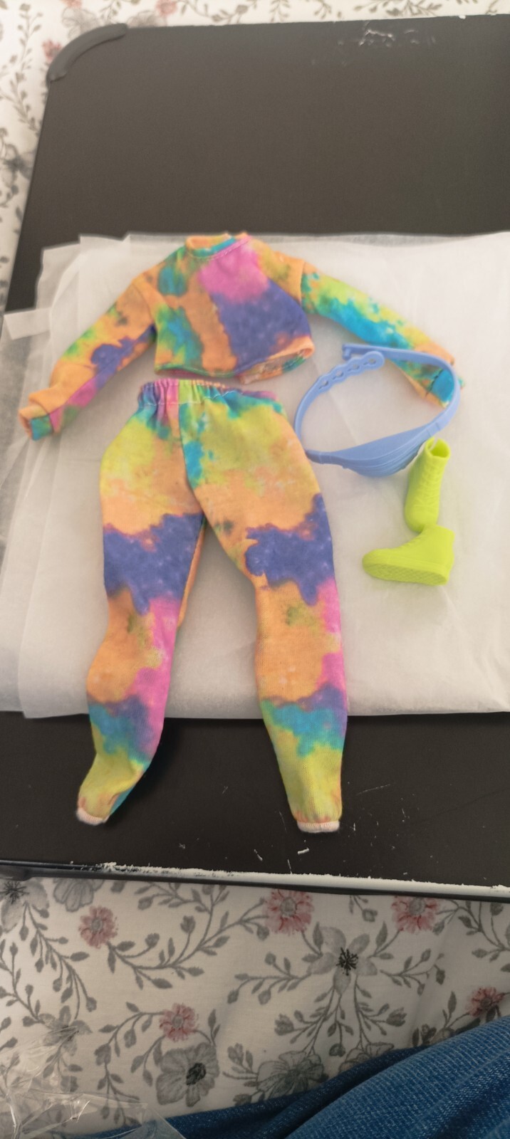 Footwear, Bum Bag & Multi-coloured Jogging Suit For Curvy Barbie...Used..UK Only