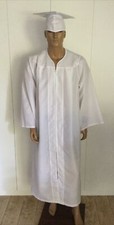 Graduation White Zip Up Gown  Cap 2024