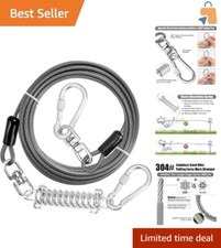 High-Tensile Strength 100 FT Dog Runner Cable for Secure Training Outdoors