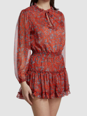 misa orange dress MISA Fernanda Dress | Print/Pink | Size XS