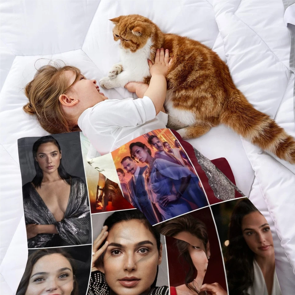 Super Soft Flannel Gal Gadot Throw Blanket for Bed Sofa All Season Gifts - Image 2 of 4