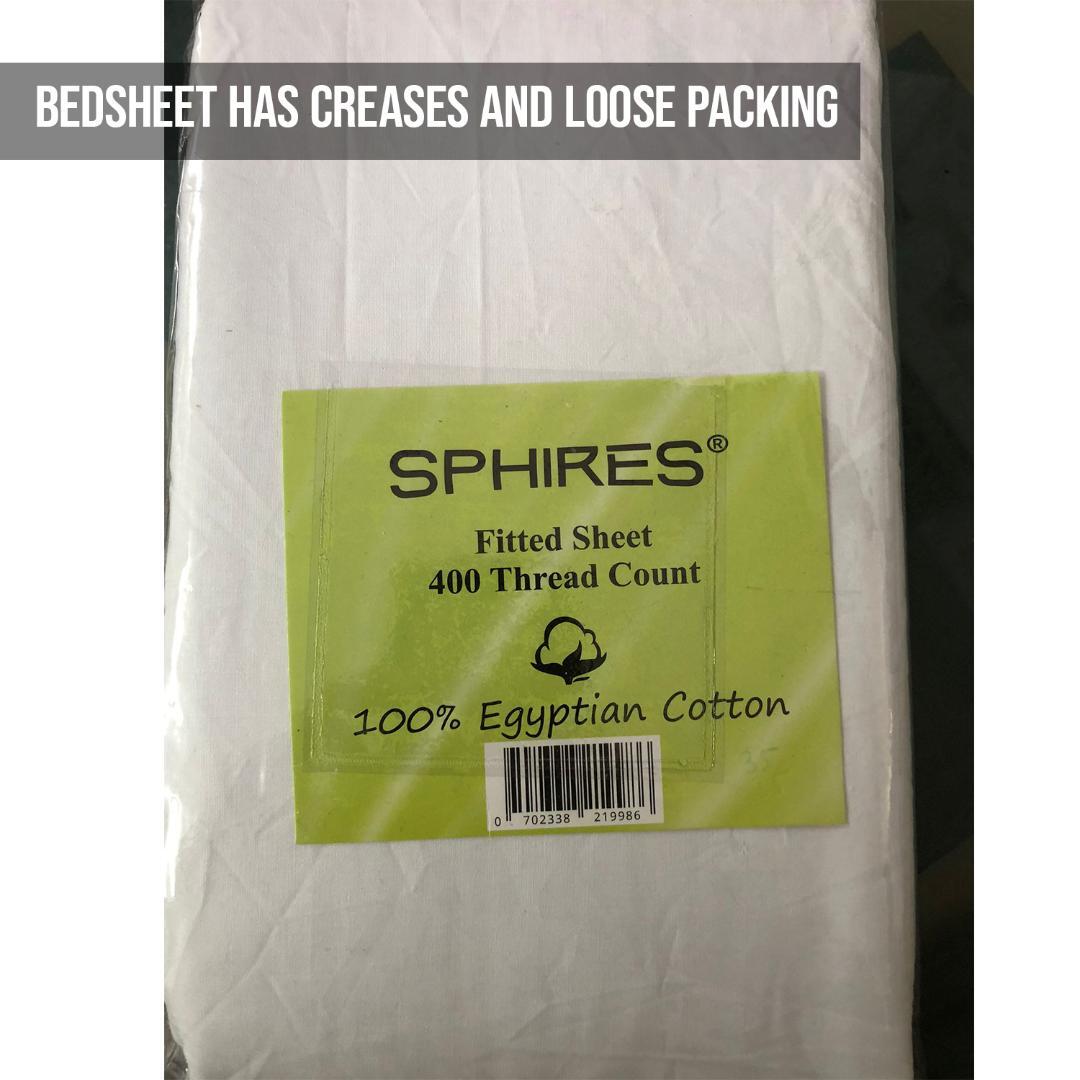 100 Egyptian Cotton 25cm,30cm Extra Deep Fitted Sheet 400TC Bed Sheets