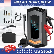 Car Jump Starter with Air Compressor, 8000A Portable Car Battery Booster 12V