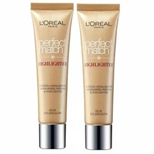 Loreal Paris Perfect Match Highlighter Make-Up Foundation - 101.W Golden Glow