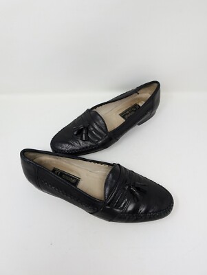 Men\'s ENNESI GOLD SLIP ON BLACK LOAFER WITH TASSELS. SIZE 10 MEDIUM. Men main image 3