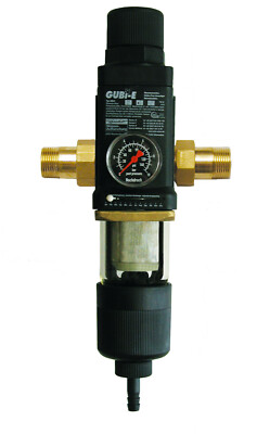 Judo Wasserfilter Gubi-E mit Druckminderer und Manometer + Einbau-Drehflansch