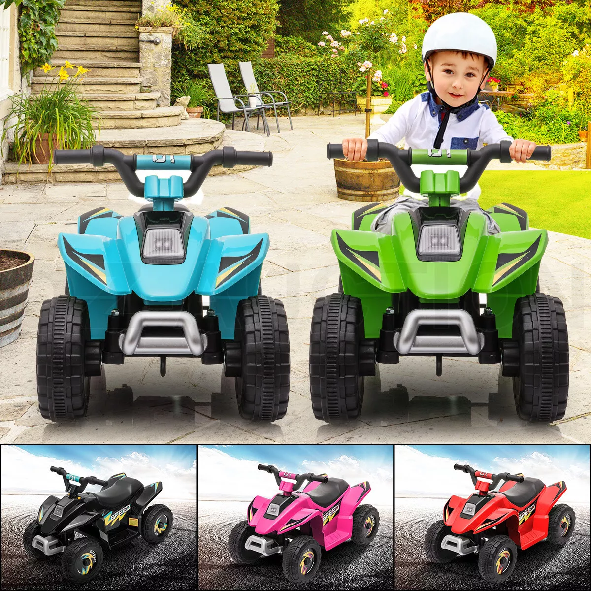 Electric ride on sale on quad bike