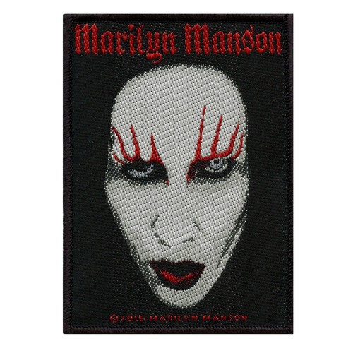 Marilyn Manson Iconique Portrait Patch Métal Lourd Rock Band Tissé à
