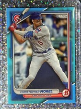 🔥💎📈 2024 Bowman Baseball CHRISTOPHER MOREL Sky Blue Parallel Base /499 Cubs