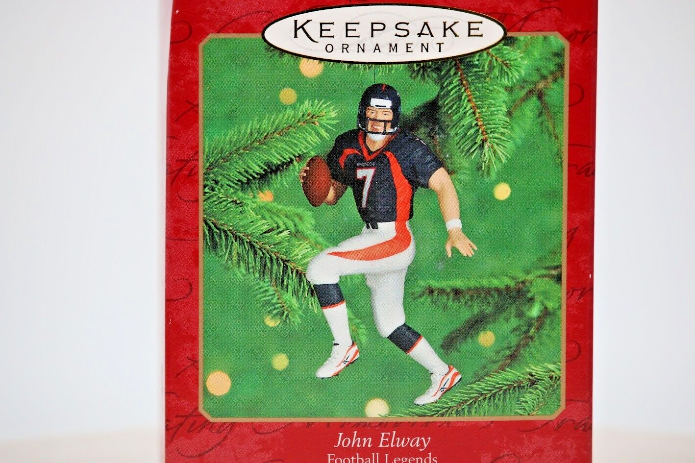 2000 Hallmark Keepsake Ornament John Elway Football Legends Series — Denver