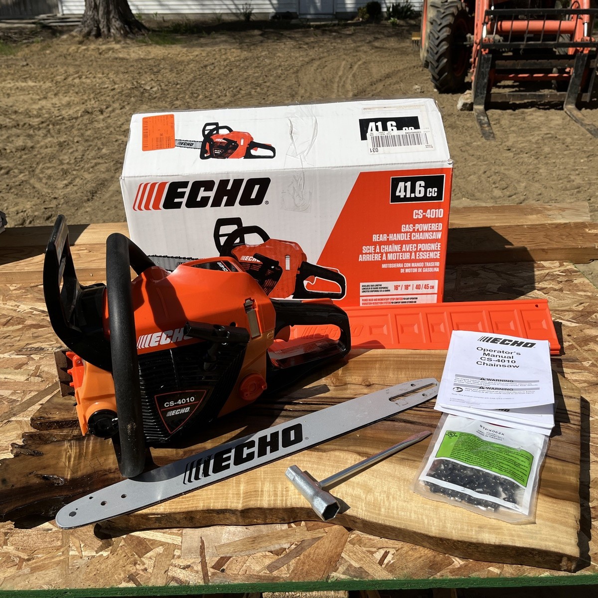 ECHO 18 in. 41.6 cc 2-Stroke Gas Rear Handle Chainsaw, CS-4010