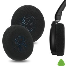 Geekria Mesh Fabric Ear Pads for Jabra Evolve2 65 40 MS UC Headphones Black