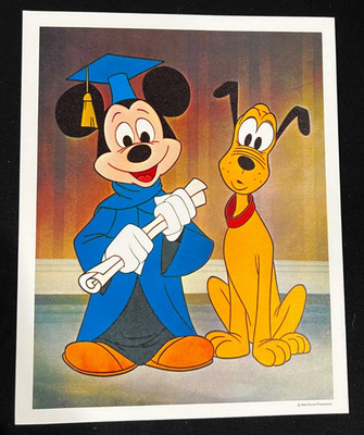 1970's Walt Disney MICKEY MOUSE PLUTO DONALD DUCK  SNOW WHITE 8x10 Art Print (3)