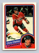 Chris Chelios 1984-85 O-Pee-Chee OPC Hockey #259 RC Rookie Card. rookie card picture