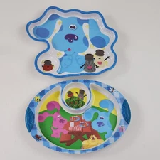 Vtg Blues Clues Melamine Plates 8.5” Zak Designs Lot Of 2 Nick Jr 2000 Kids VG