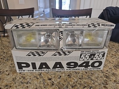 Vintage Rare Brand New NOS PIAA 940 Super Racing Halogen Fog Lights 90W 85W