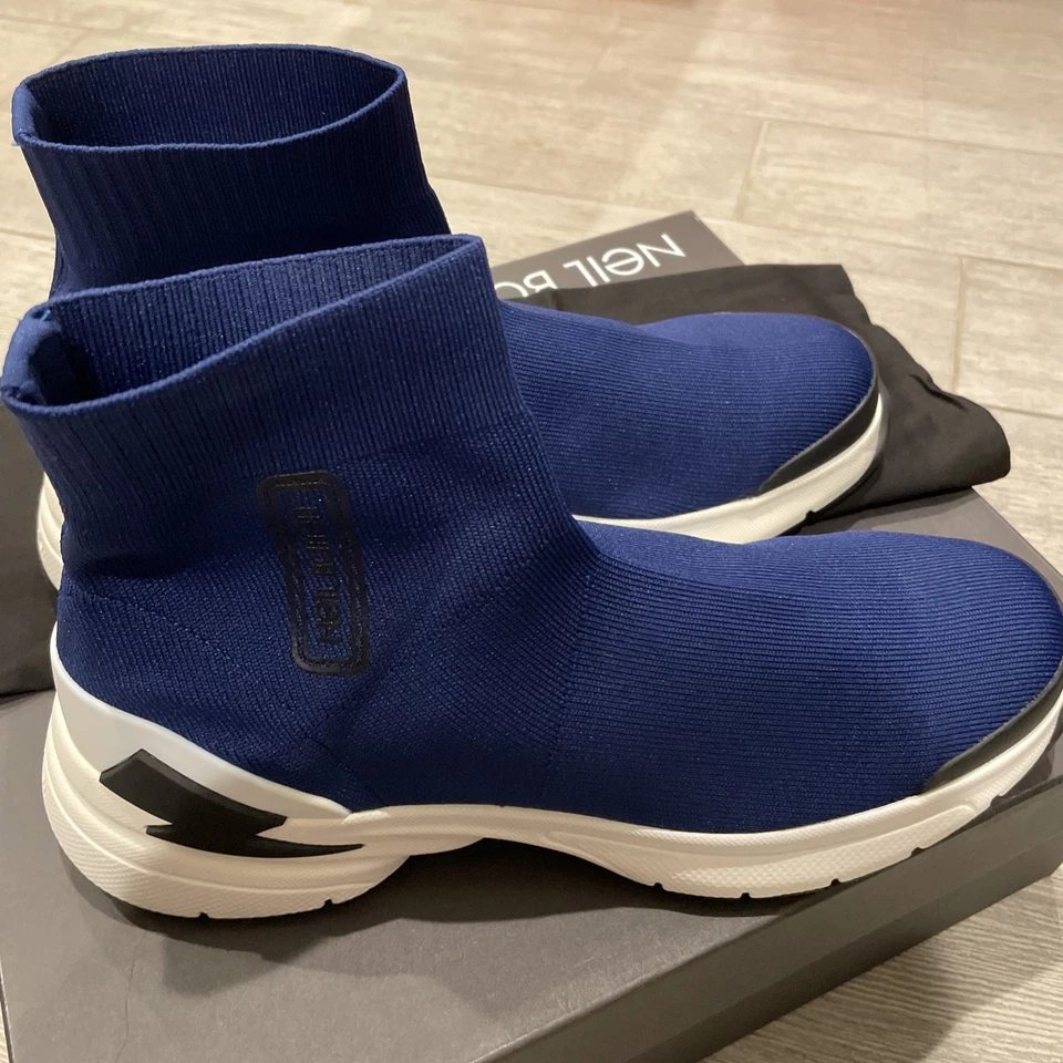 Talla EU42- Zapatilla deportiva calcetín Neil Barret Bolt BCT906-X9004 Foto 4 de 4