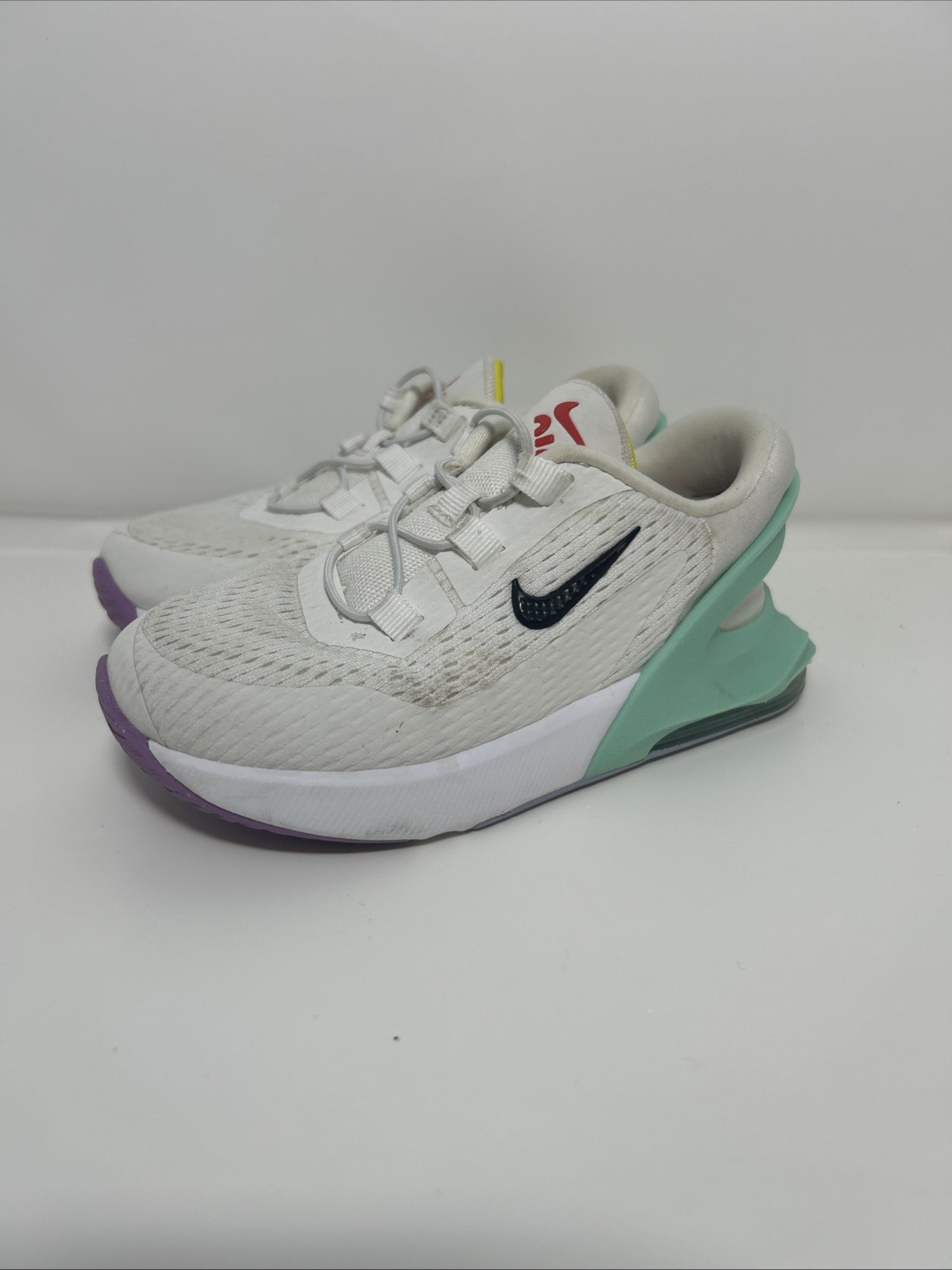 Nike Air Max 270 Go Sneakers, ‘White Emerald Rise’ Size 9C White/Grn DV1970-105