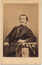 Raphael Semmes Commander Of Famous CSA Raider CSS Alabama with Southern Flag CDV