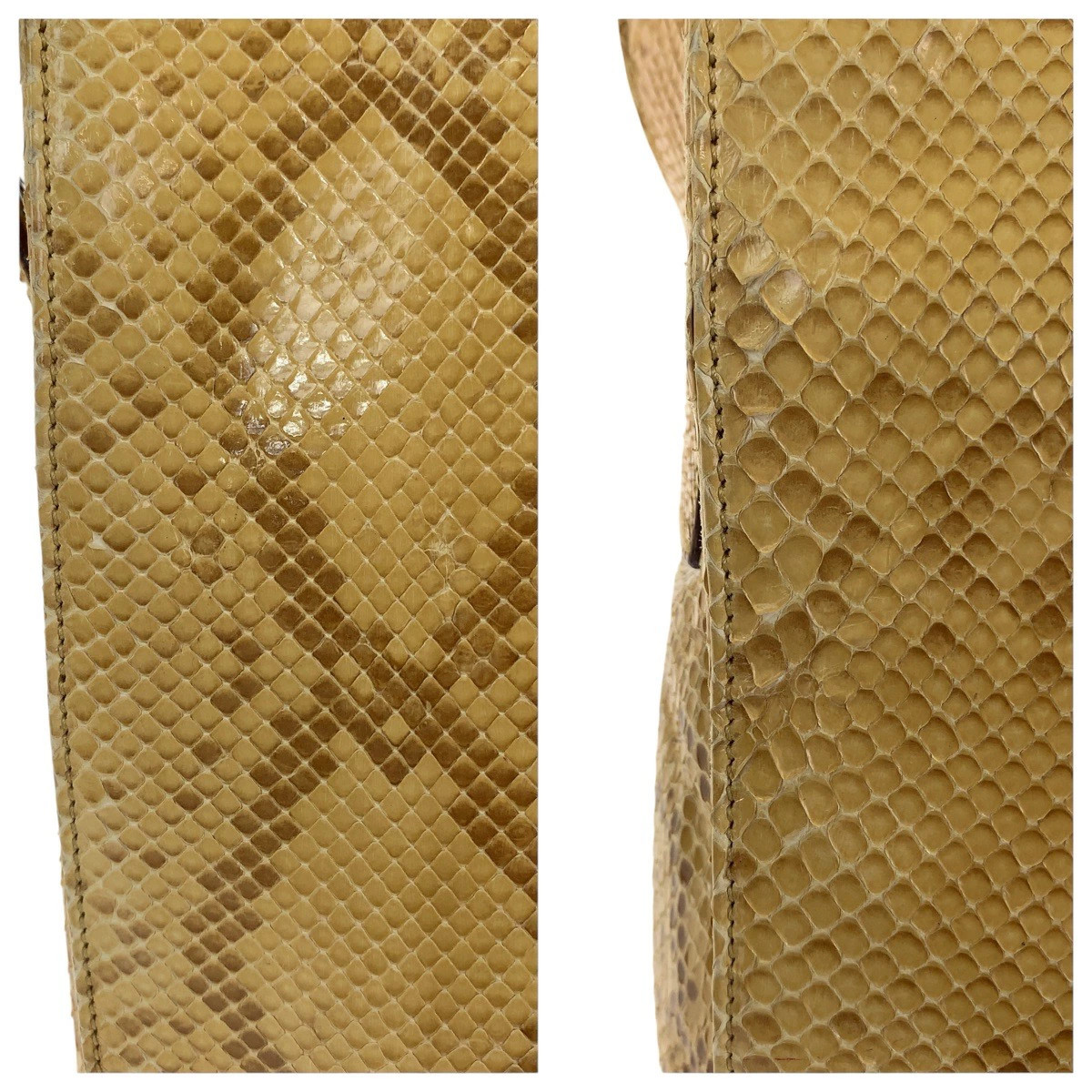 Prada Triangular Logo Plate Beige Silver Hardware… - image 5